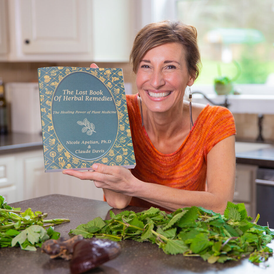 nicole apelian holding the lost book of herbal remedies