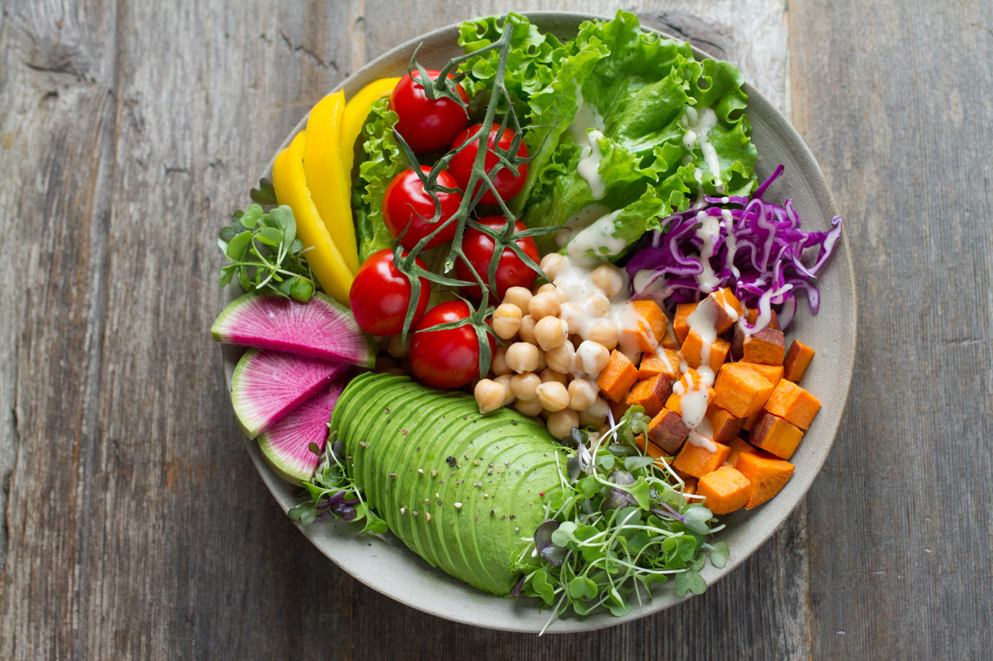 bowl with whole food salad bowl with whole food salad