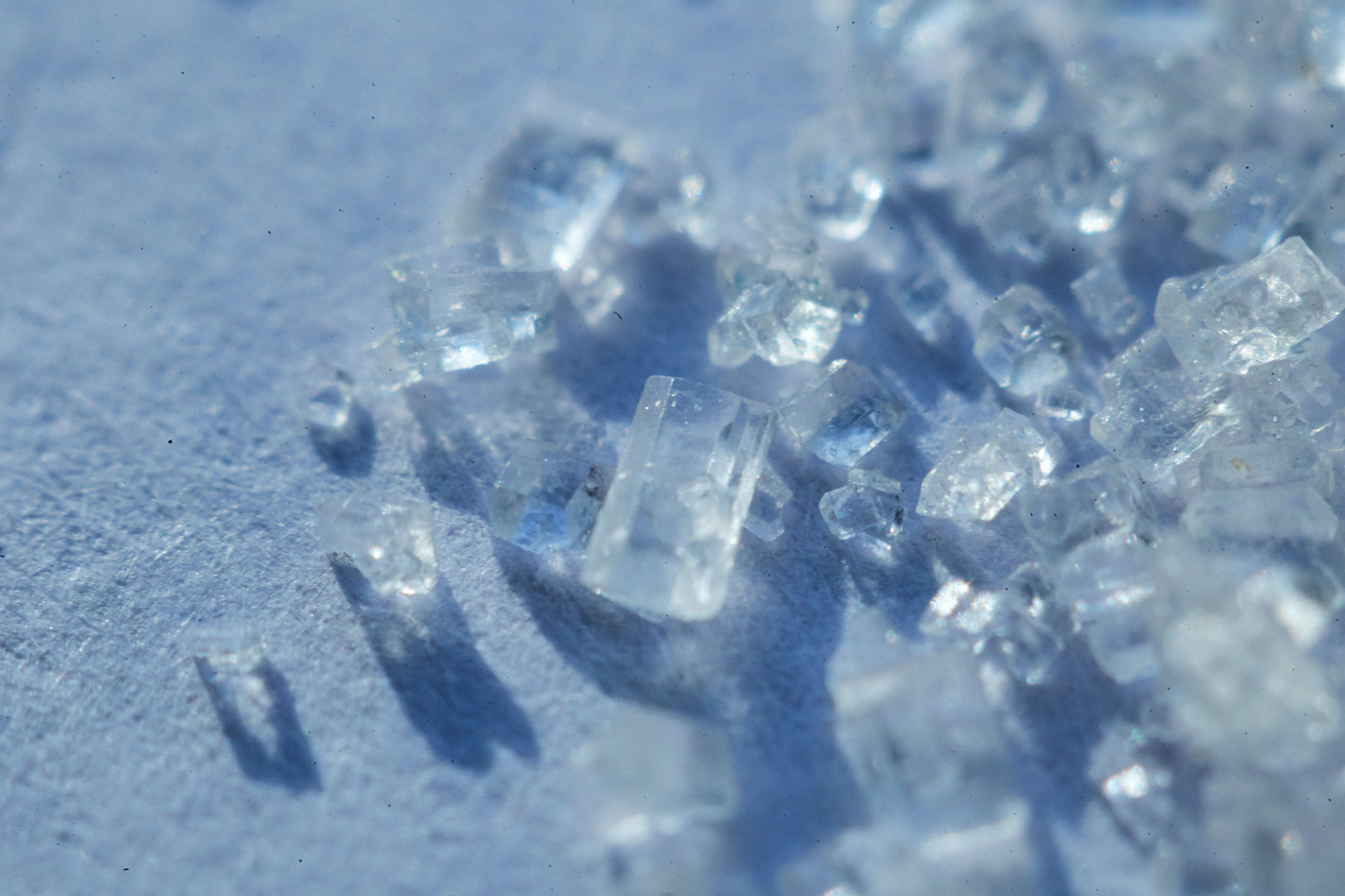 magnified sugar crystals