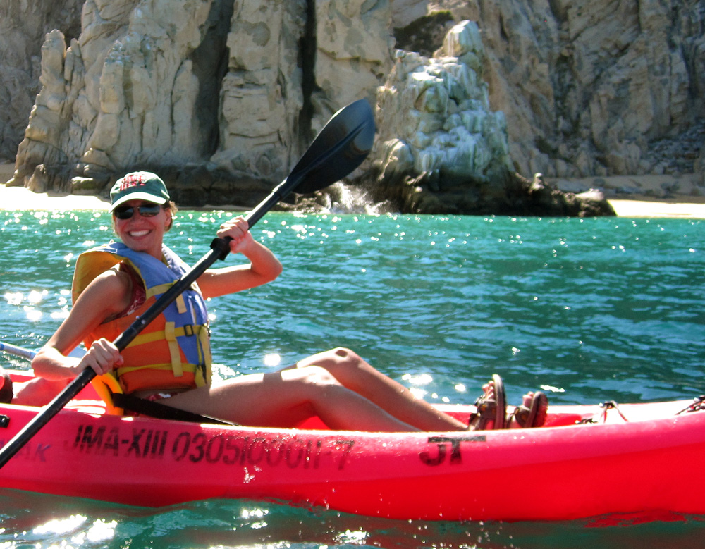 Nicole Apelian in kayak Nicole Apelian in kayak