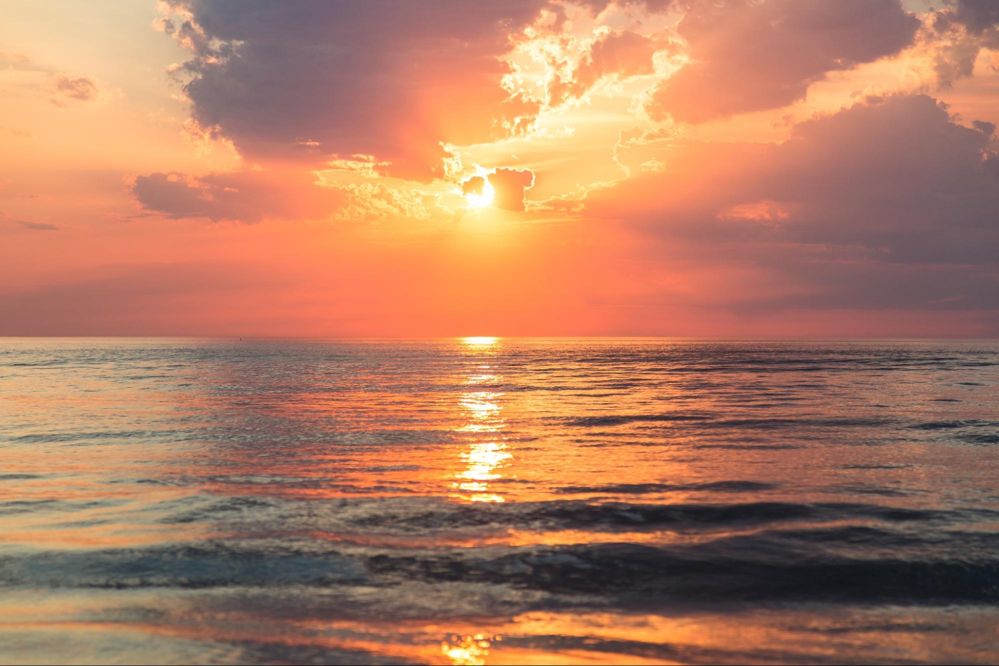 sunset over the ocean sunset over the ocean