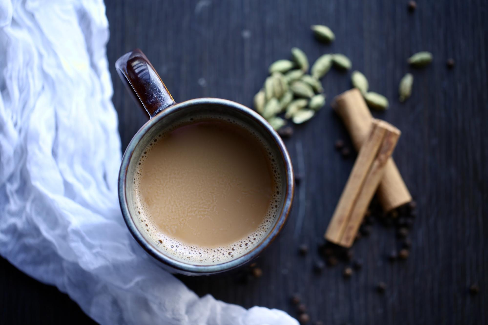 a mug of chai tea with spices a mug of chai tea with spices
