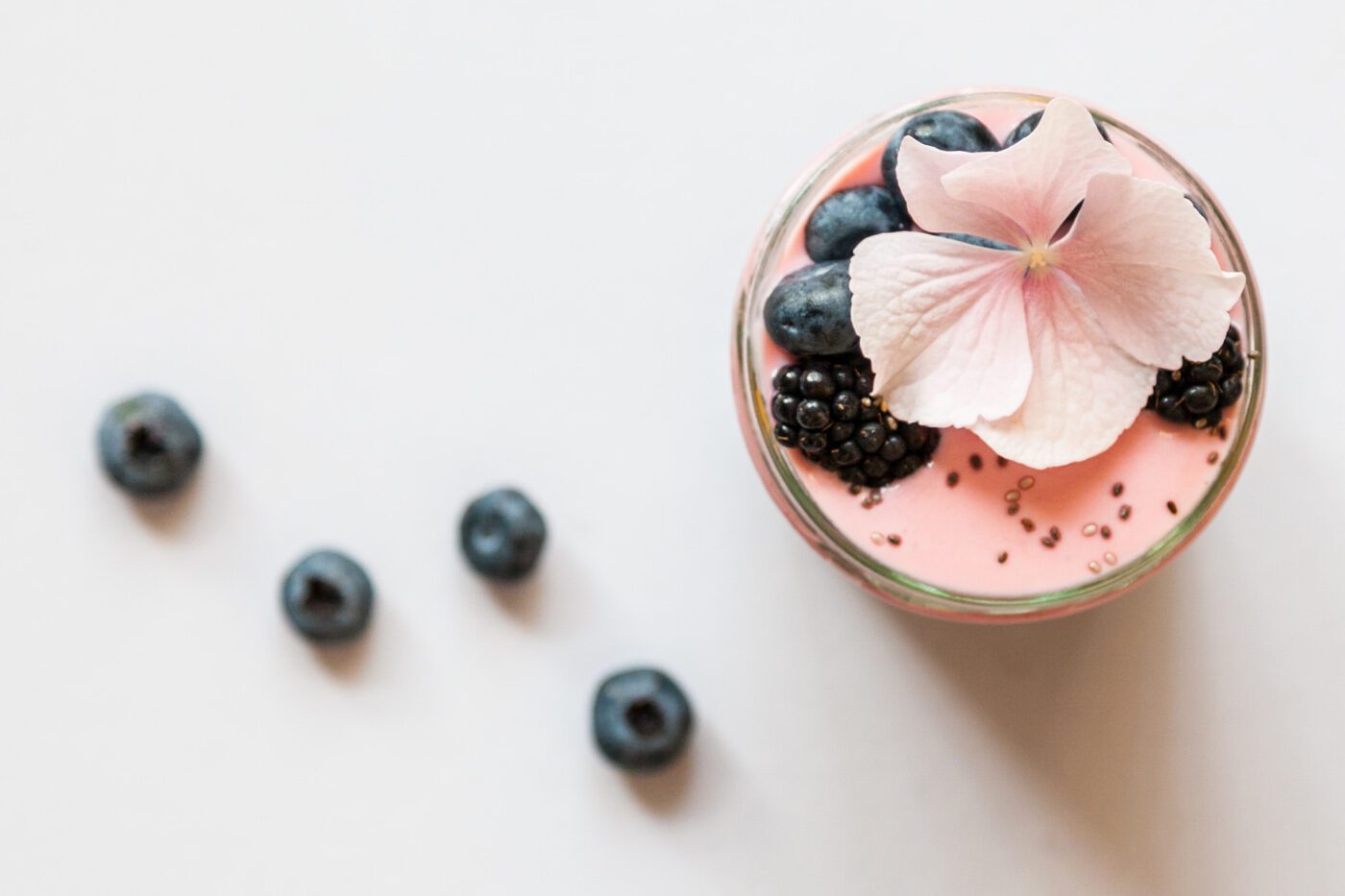 smoothie with blueberries