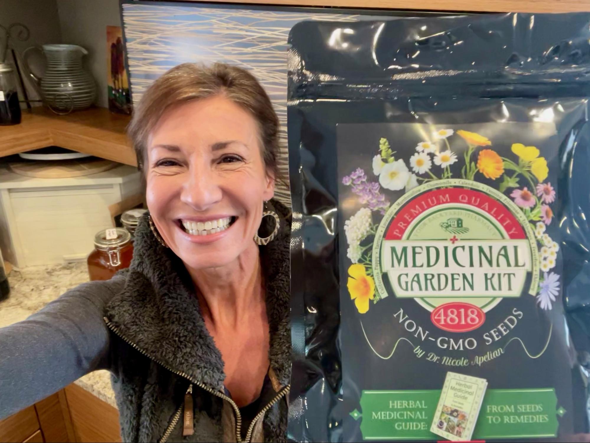 Nicole Apelian with her Medicinal Garden Kit