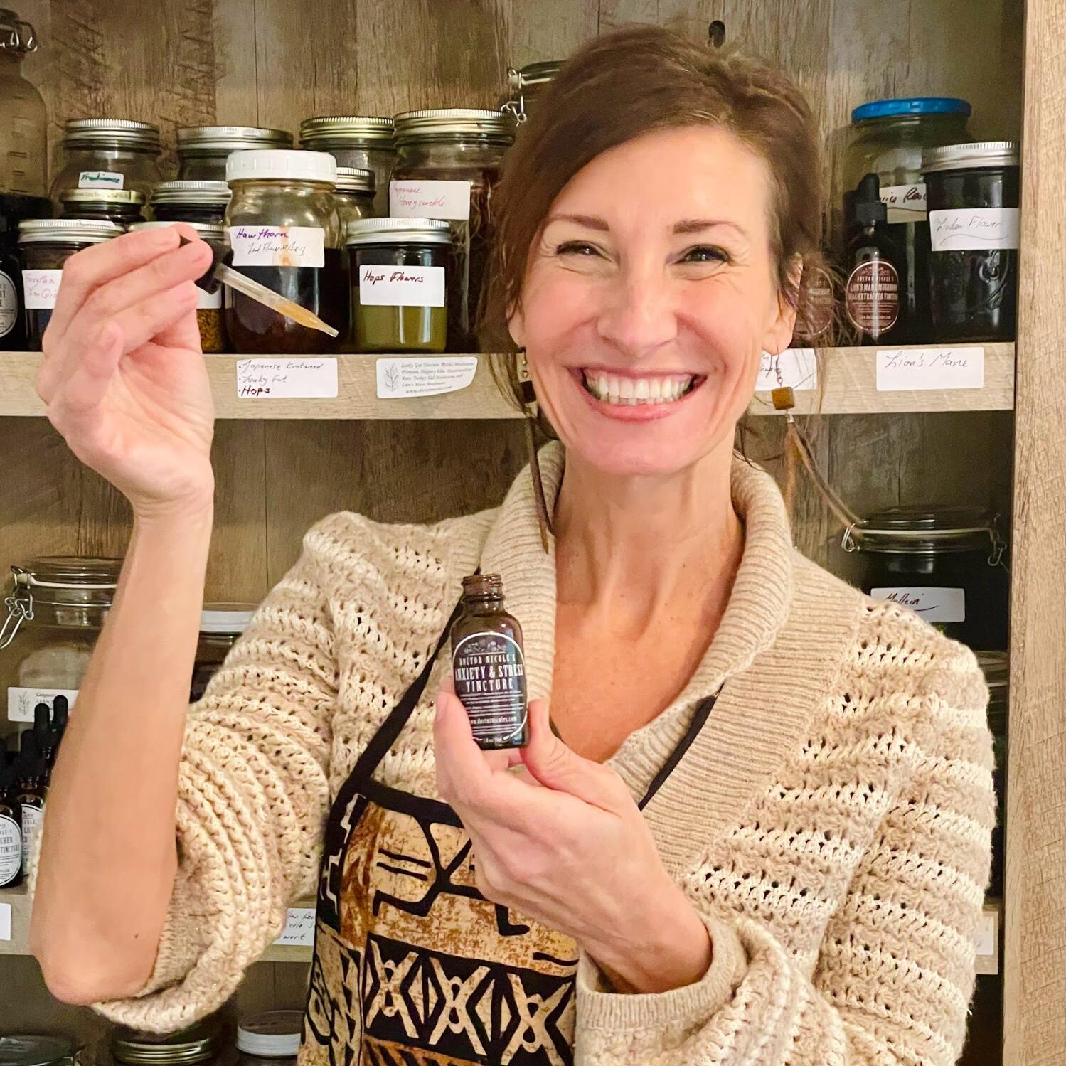 Nicole Apelian with tinctures