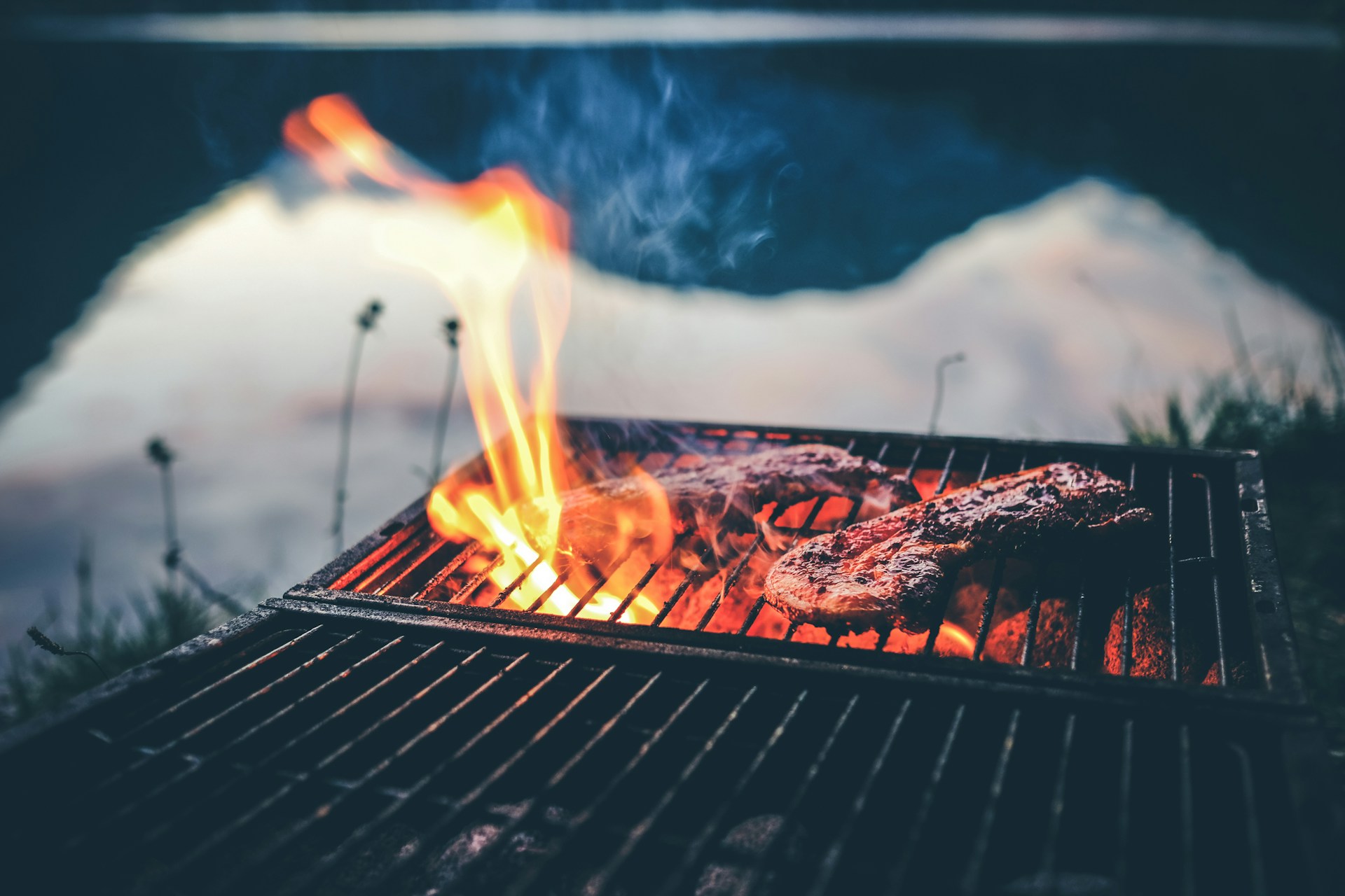 grilling meat outdoors grilling meat outdoors