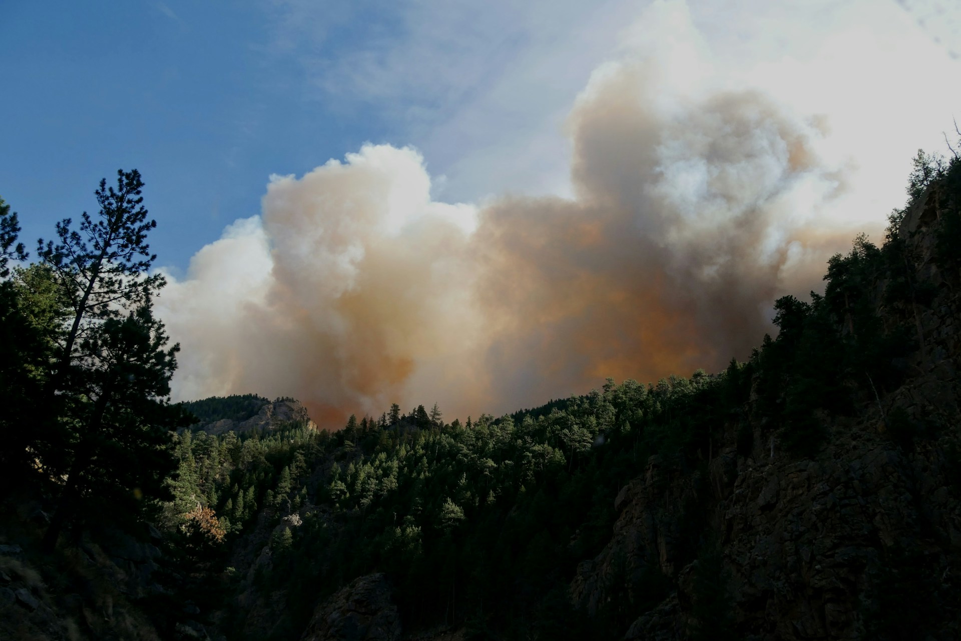 wildfire. smoke over ridge wildfire. smoke over ridge