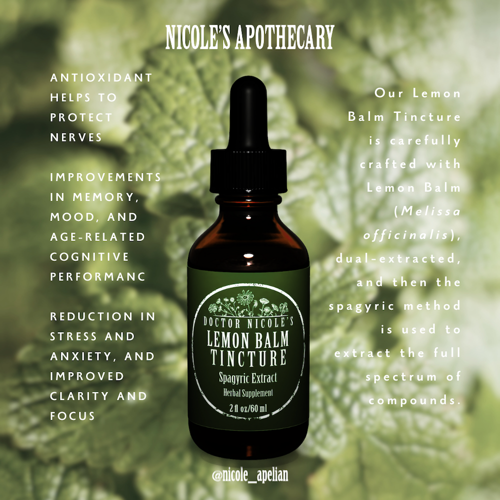 Nicoles Apothecary lemon balm tincture