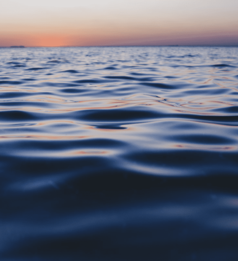calm sunset ocean water