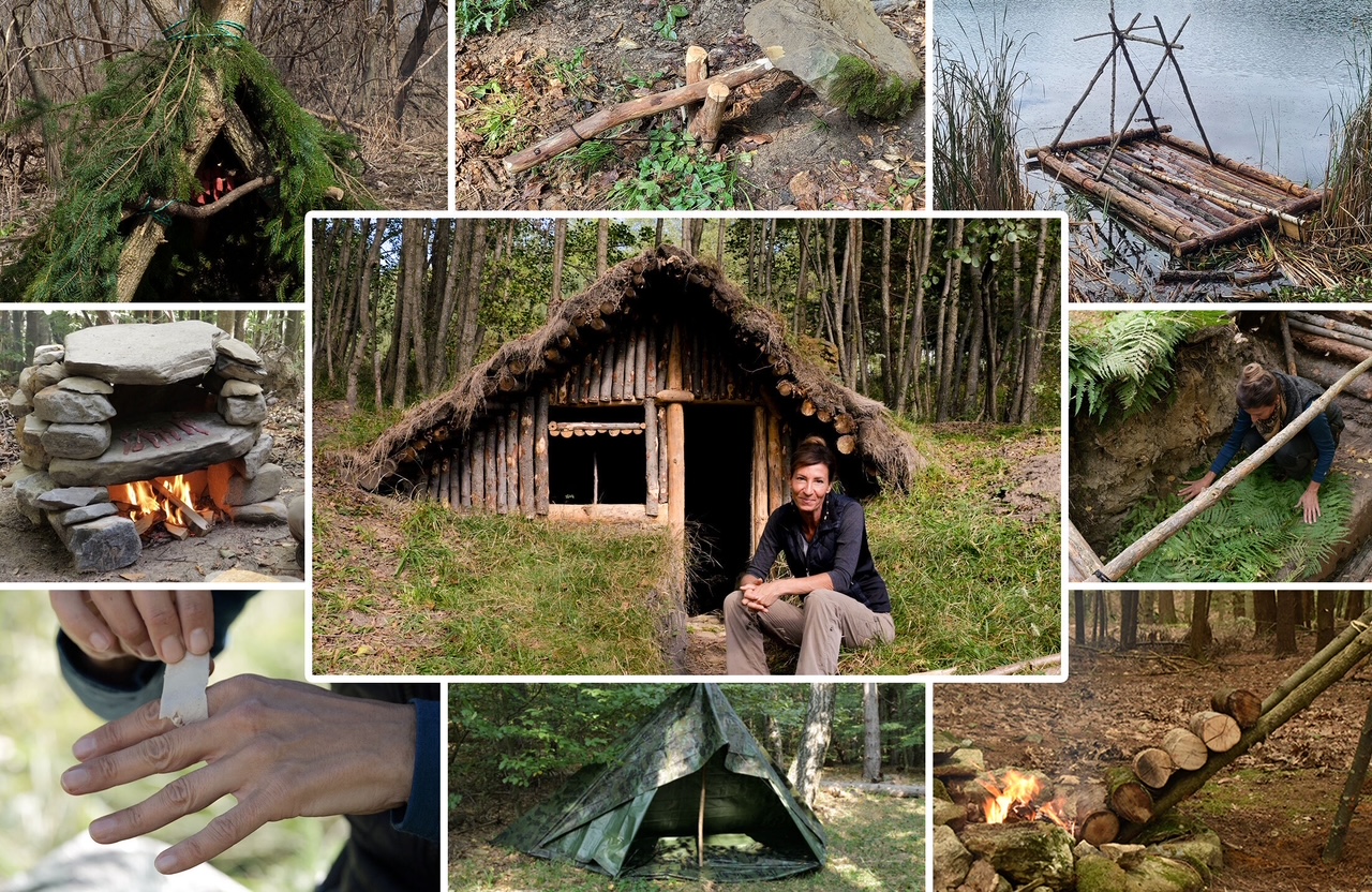 Nicole Apelian Long-Term Wilderness Survival shelter