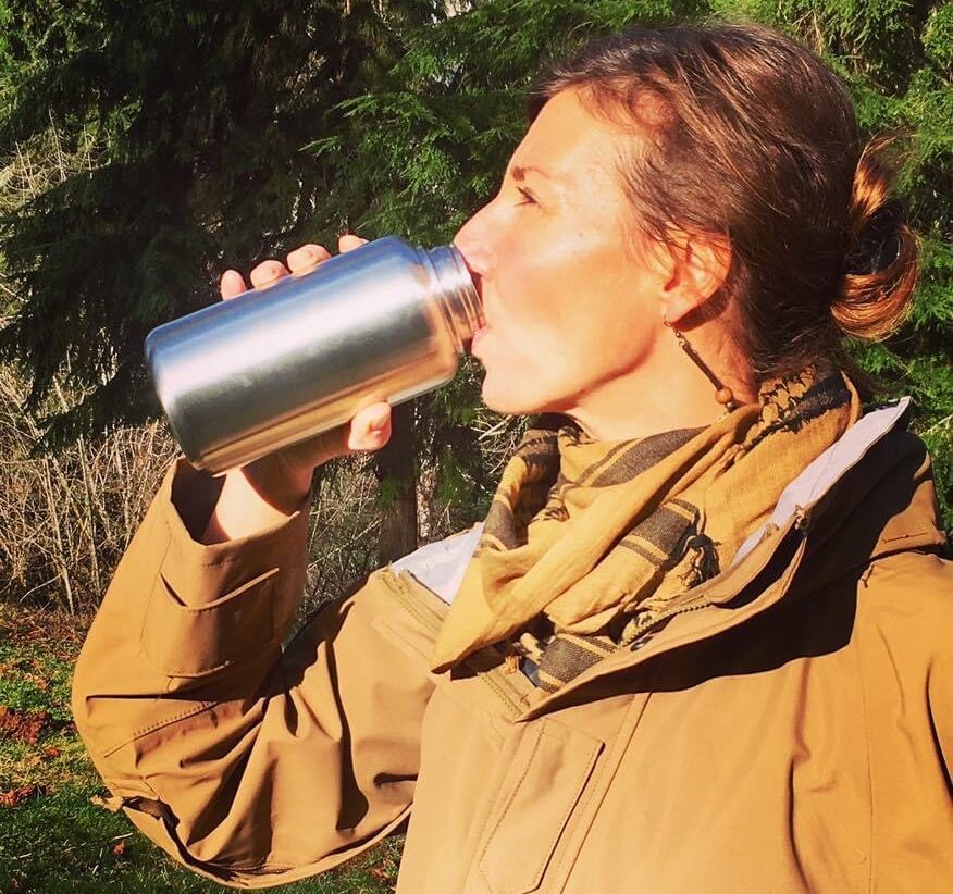 Nicole Apelian drinking steel bottle Microplastics in Drinking Water — Here’s What You Need to Know