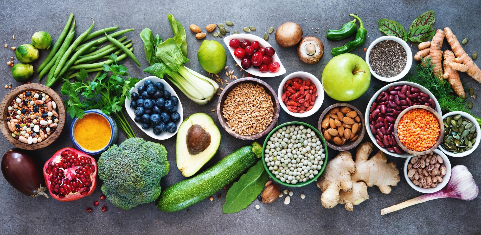 clean whole food in a counter
