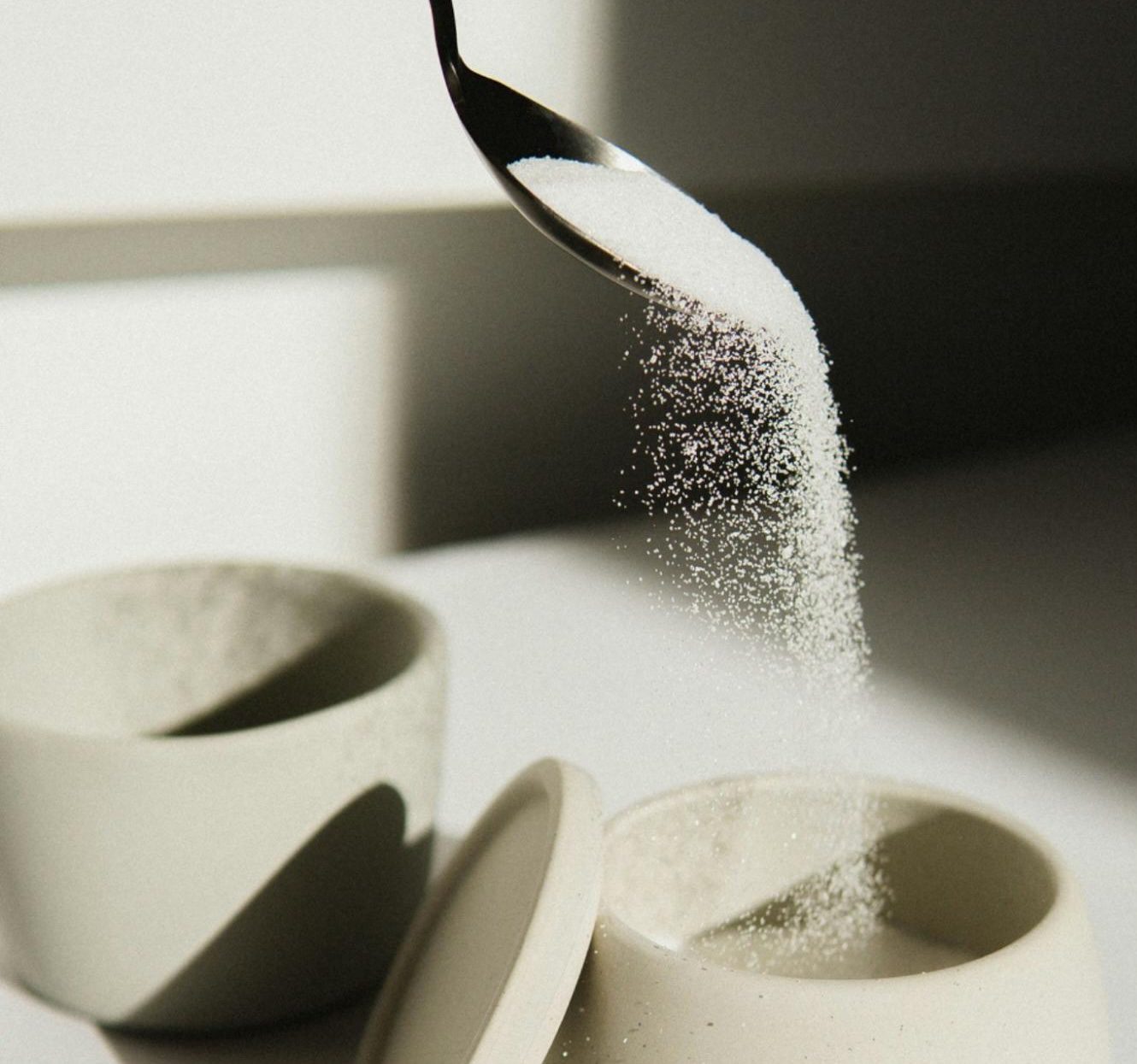 pouring sugar