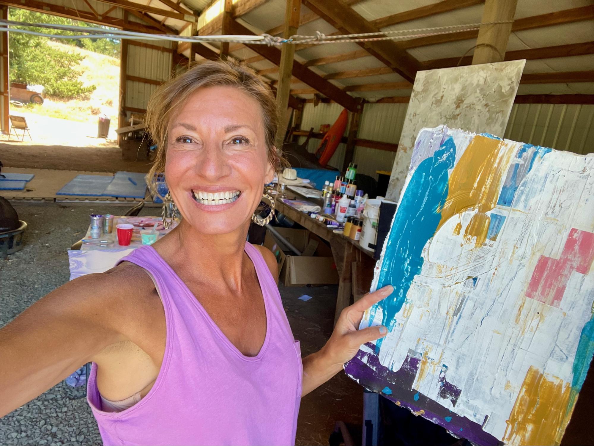 Nicole Apelian painting making art The Surprising, Science-Backed Health Benefits of Art and Creativity