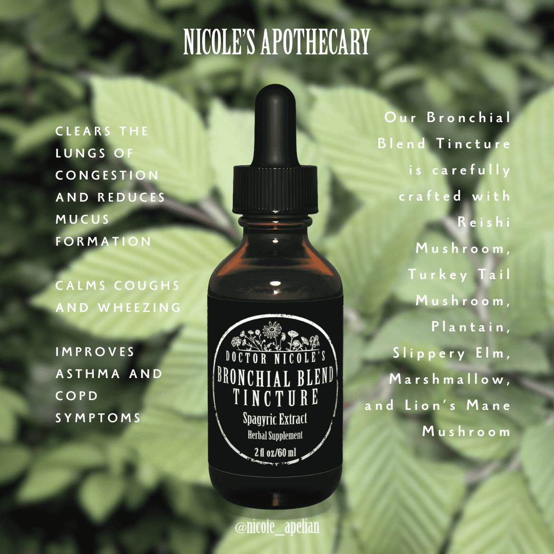 Nicoles Apothecary - Bronchial Blend Tincture - Social Graphic Nicoles Apothecary - Bronchial Blend Tincture - Social Graphic
